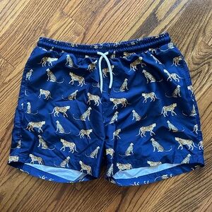 Men’s Navy Blue Jaguar Swim Trunks